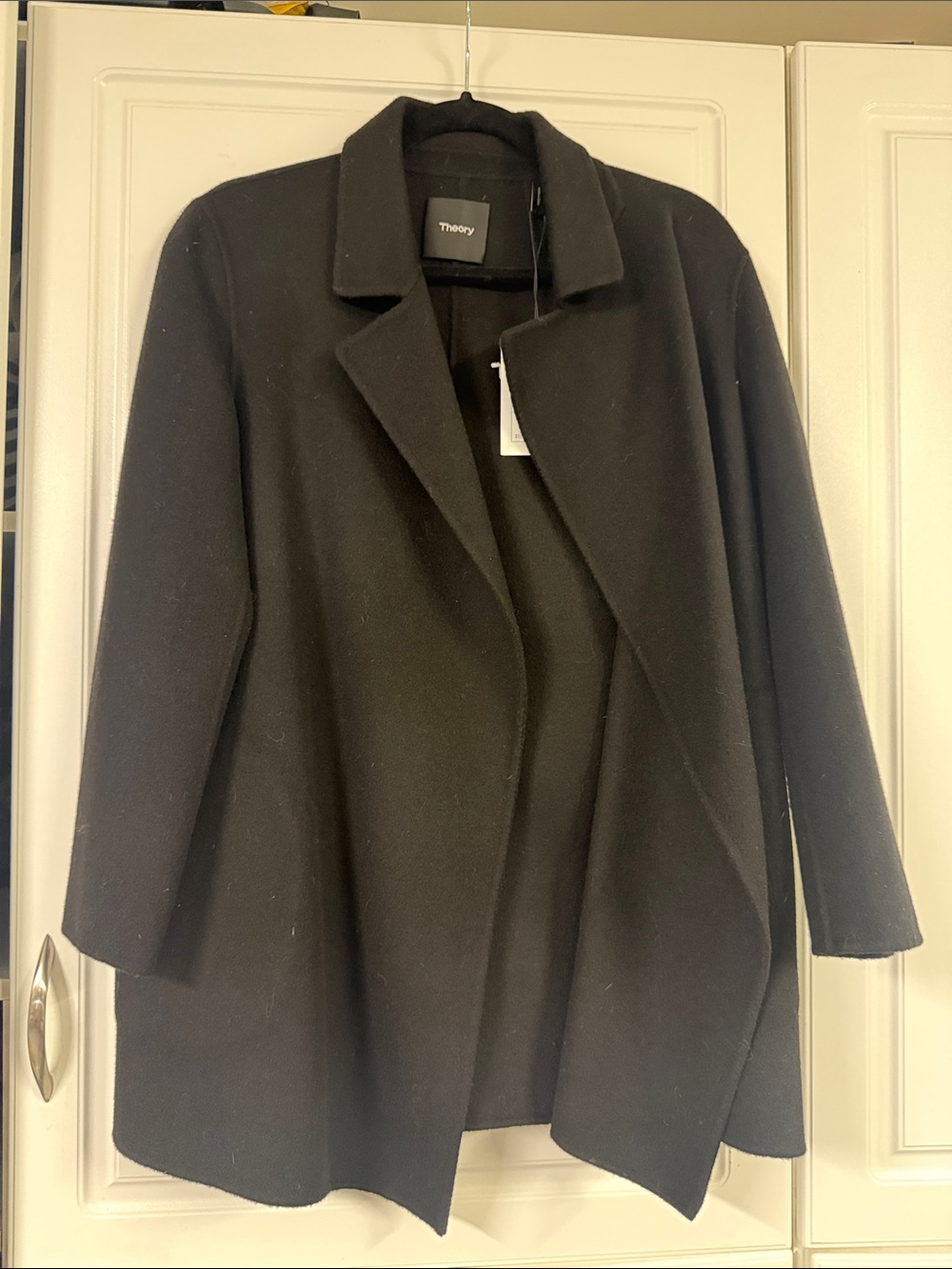 Theory Black Wool Cashmere Clairene Pea Coat